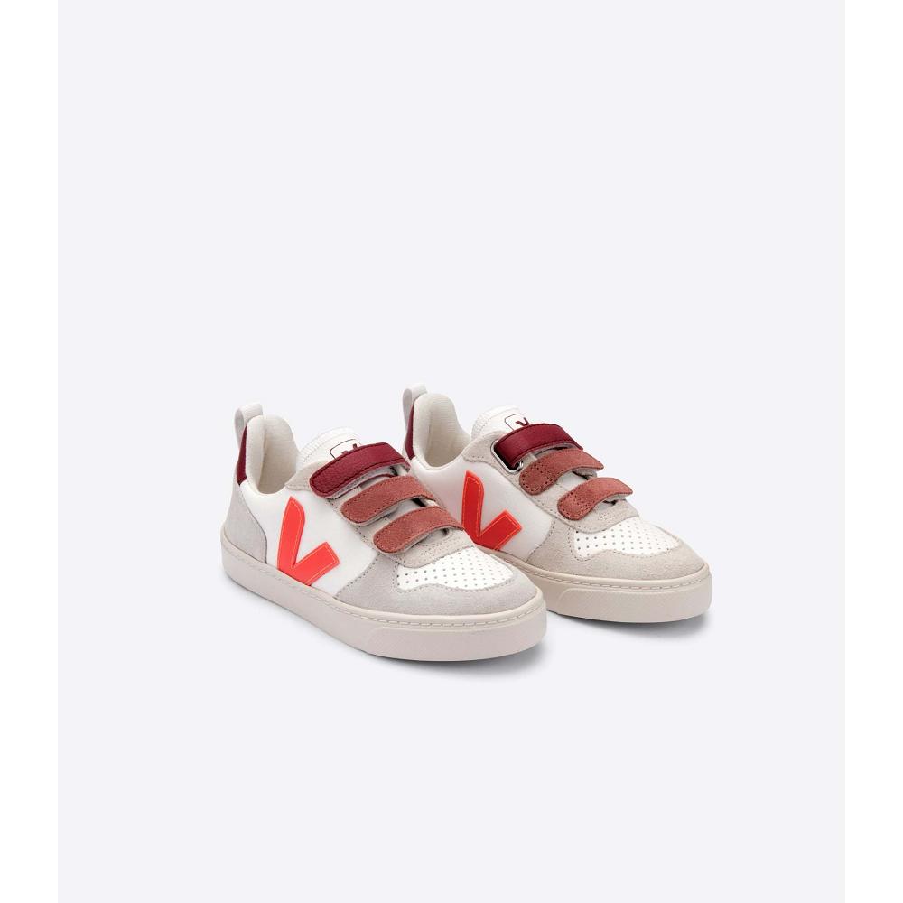 Veja V-10 X BONTON Kids' Sneakers White/Orange | NZ 842EBC